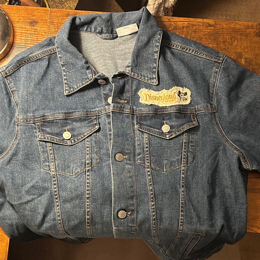 Disney Blue Denim adults Jacket with Patch